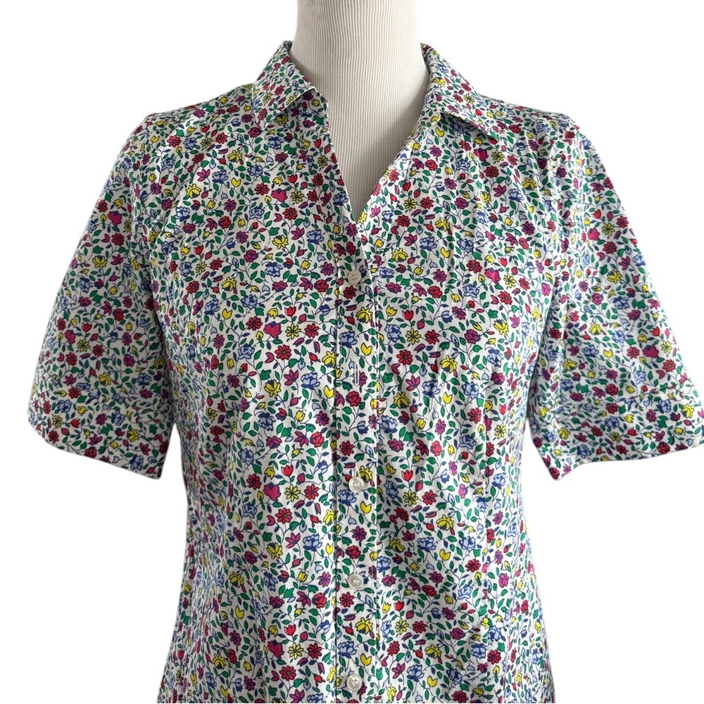 Talbots Multi-Color Floral Button-Down Shirt - Picture 3 of 11